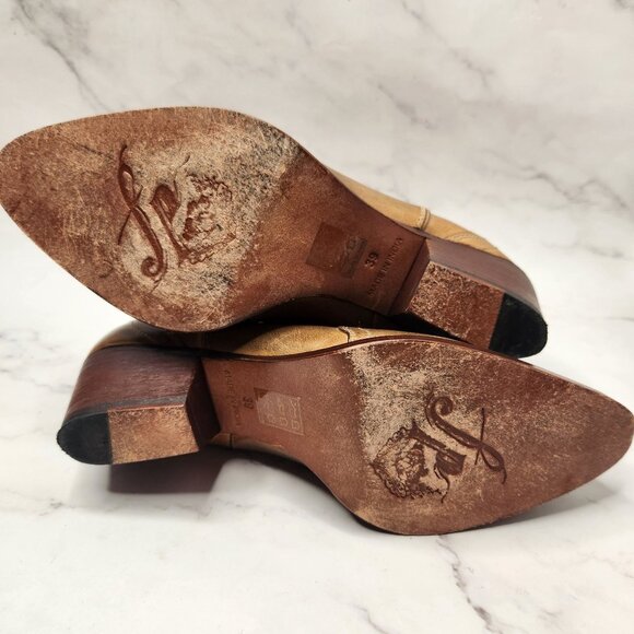 Free People New Frontier Western Boots Brown Leather Cowgirl Women's 8.5 (39) - Picture 8 of 11